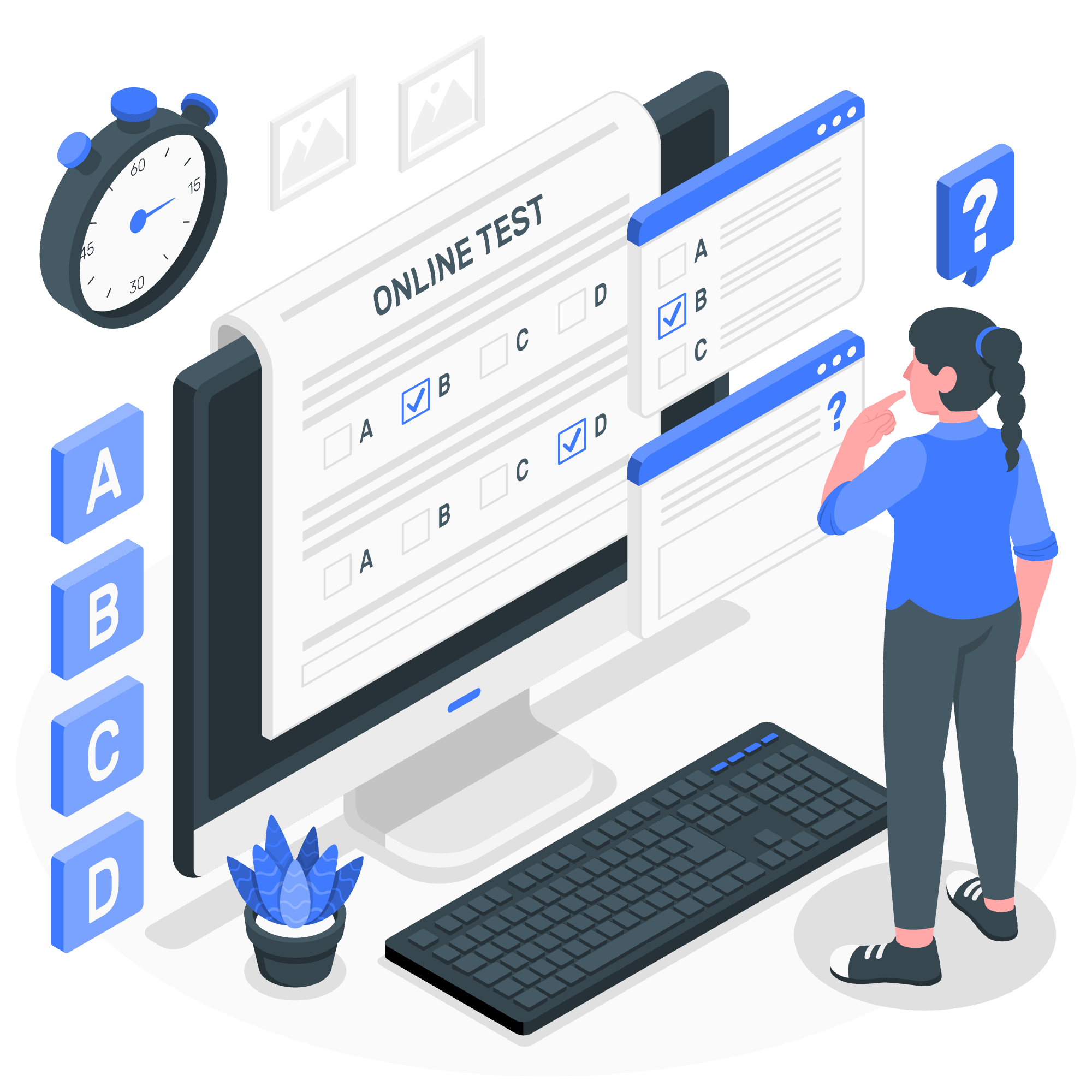 Online Testing Illustration